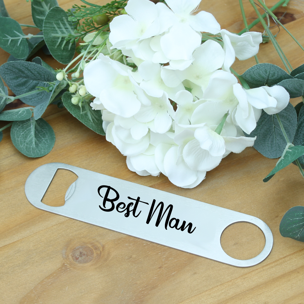 Personalised Stainless Steel Bottle Opener / Blade - Role