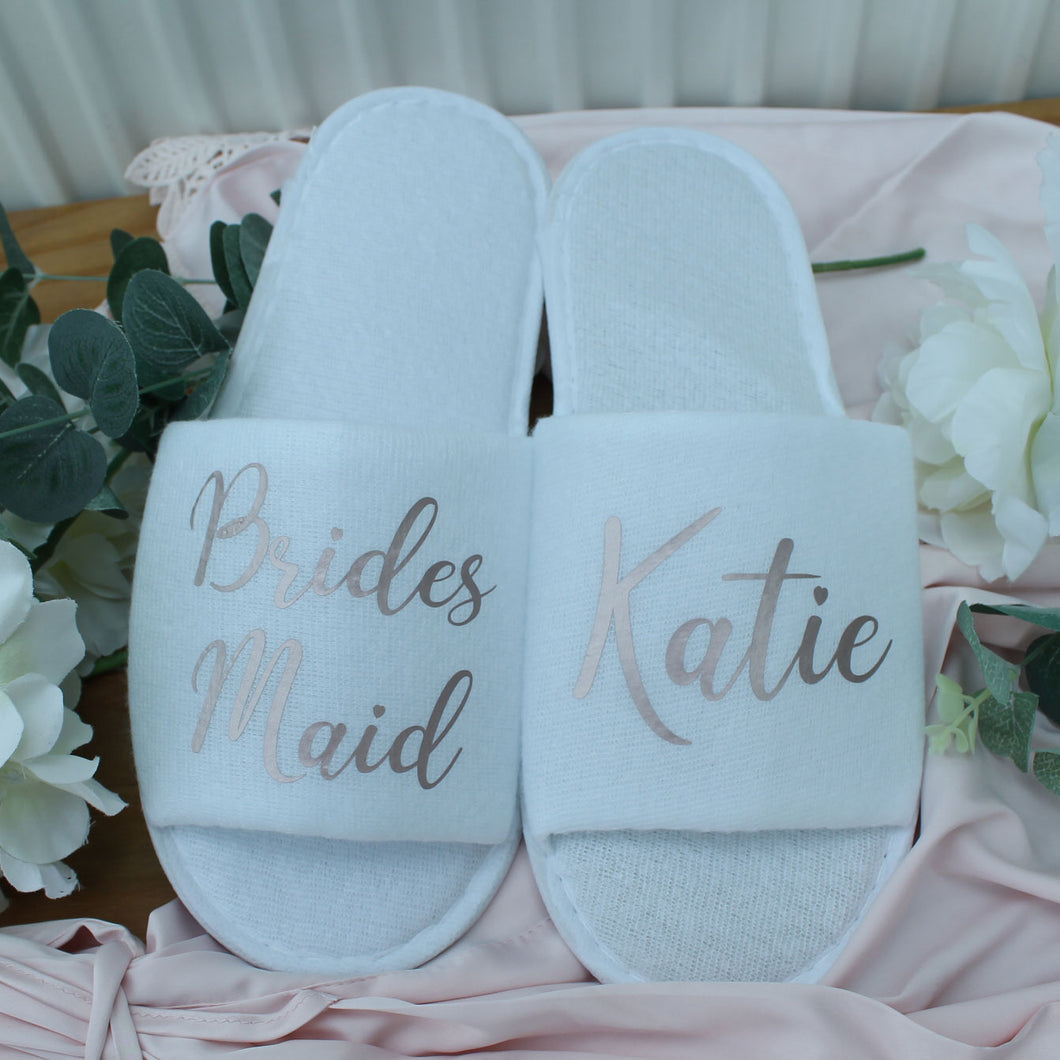 Personalised Wedding Party Slippers