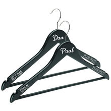 Load image into Gallery viewer, Mens Personalised Wedding Party Hanger - Black