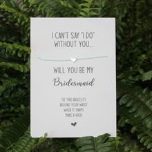 Load image into Gallery viewer, Bridesmaid String Wish Bracelet