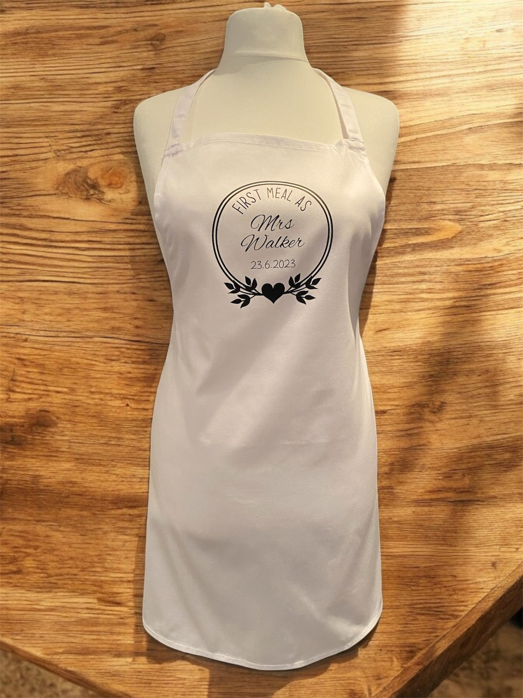 First Meal as 'Mrs' Apron